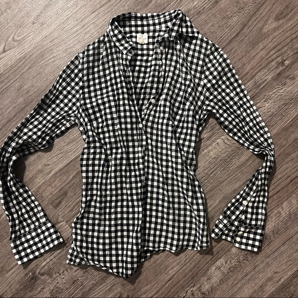 J. Crew black and white blouse